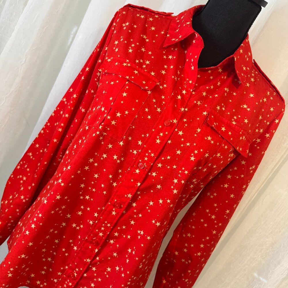 Banana Republic Bright Orange Button Up Women's Top